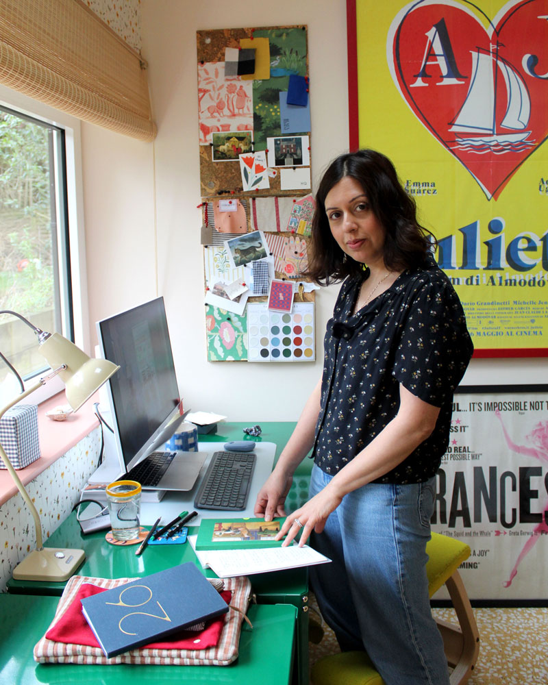 Huma Qureshi in her home studio for International Women's Day