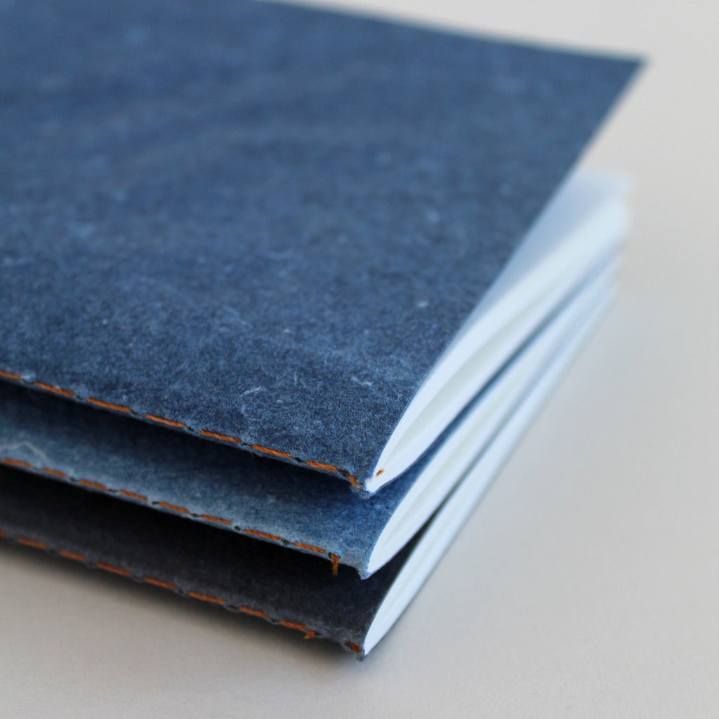 Set of Notebooks in Indigo. Blue and Black