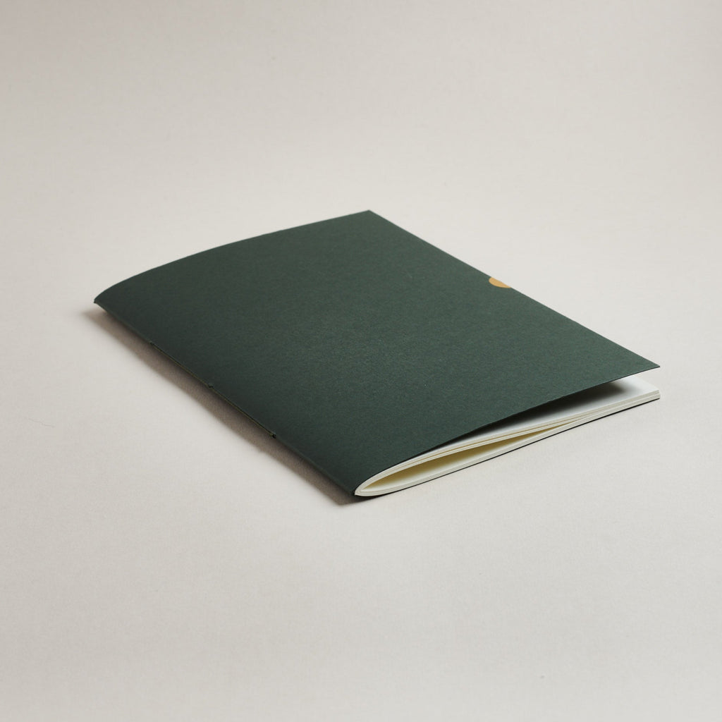 Sequoia Green a5 medium notebook on a light gray background