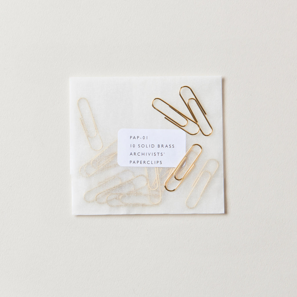 Mark+Fold Solid Brass Archivists' Paperclips