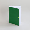Mark+Fold layflat notebook, edition of 100, green with neon thumbcut
