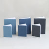 Set of A5 and A6 notebooks in Indigo, Blue and Black