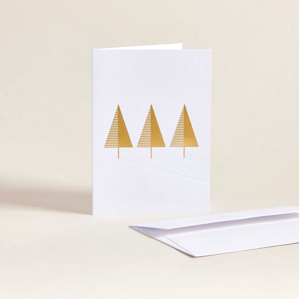 Gold Tree Christmas Card