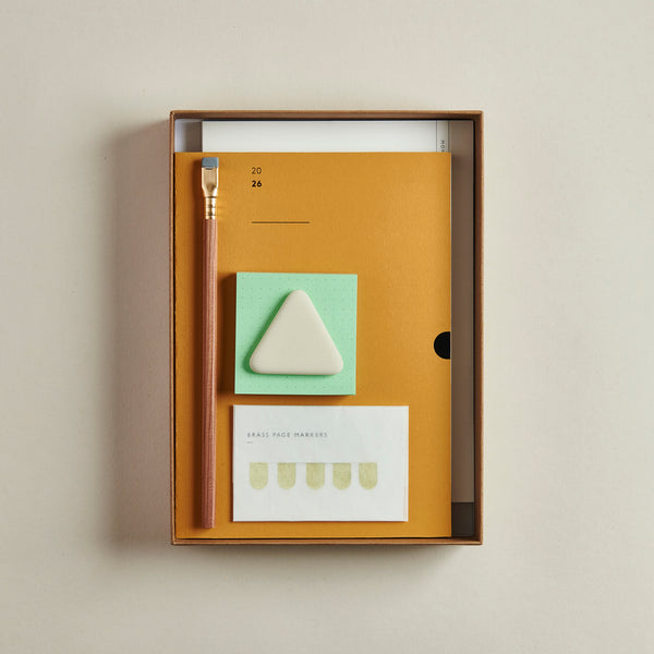 2026 Diary Gift Set | Classic Mustard