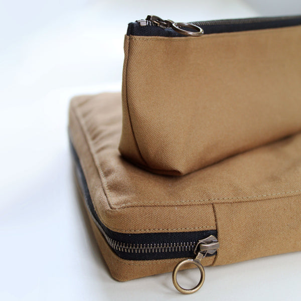 Pencil Case + Pouch Set | Tan