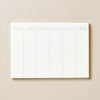 Mark+Fold minimal stationery week planner pad, desktop planner pad with tear-off pages