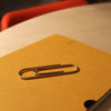 Carl Auböck Paperclip in Solid Brass, for Mark+Fold, luxury desk object, made in Vienna. With Mark+Fold 2021 Diary in mustard