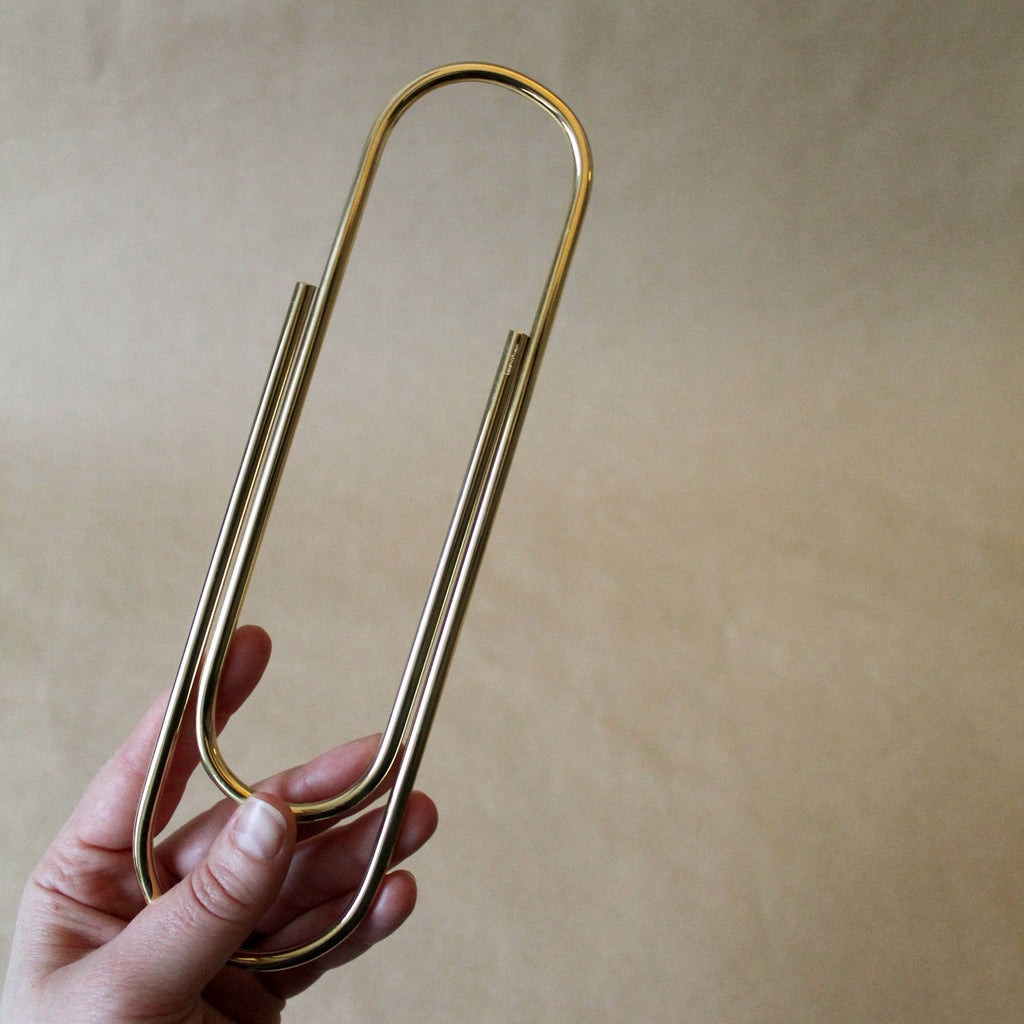 Paperclip Solid Carl Auböck Giant Brass Paperclip | MARK+FOLD