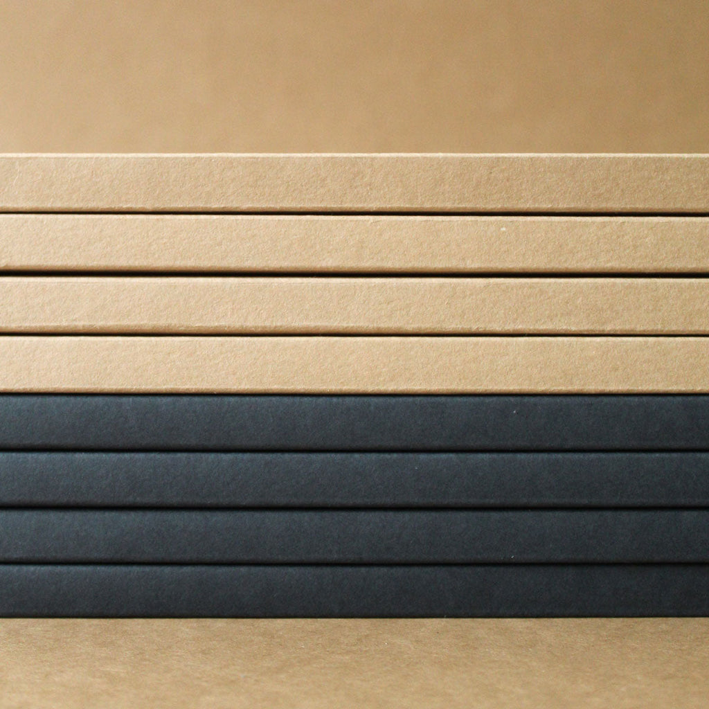 Mark+Fold Everyday Notebook Flint and Sand, lined dot grid plan notebooks, layflat binding, layflat notebooks, luxury stationery, modernism, everyday luxury, colorplan, recycled paper, sustainable stationery