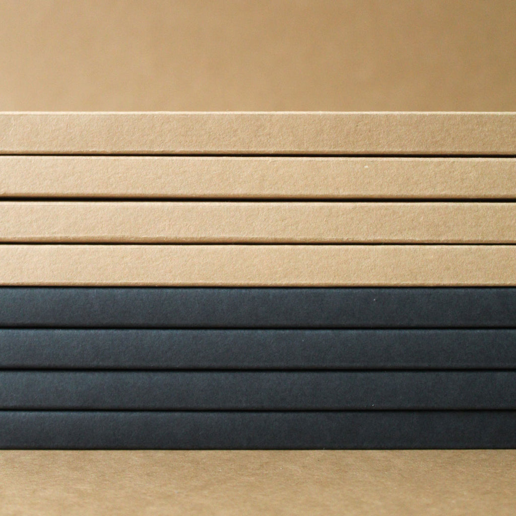 Mark+Fold Everyday Notebook Flint and Sand, lined dot grid plan notebooks, layflat binding, layflat notebooks, luxury stationery, modernism, everyday luxury, colorplan, recycled paper, sustainable stationery