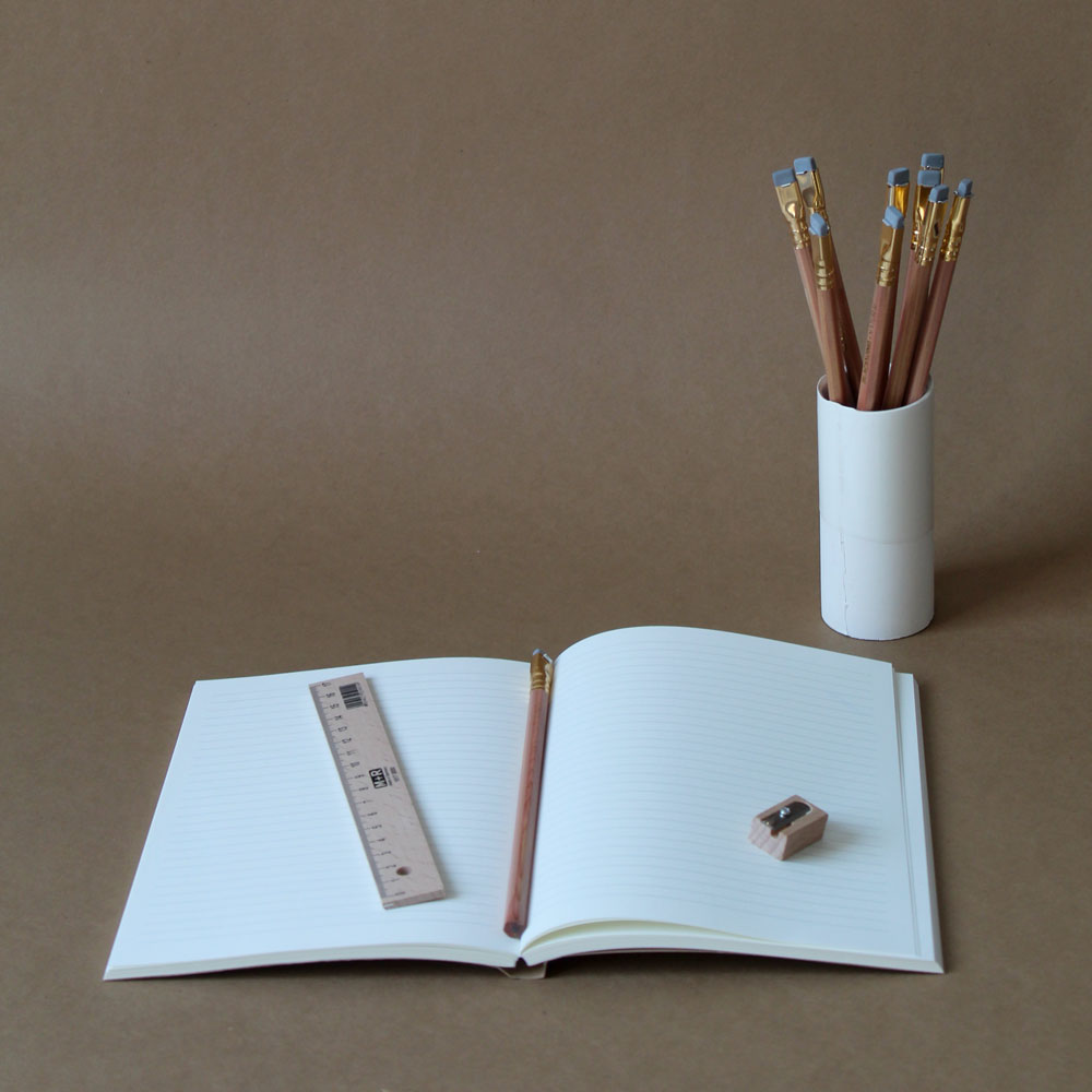 Mark+Fold Neon Notebook Gift Set, Natural Wood Eco Stationery