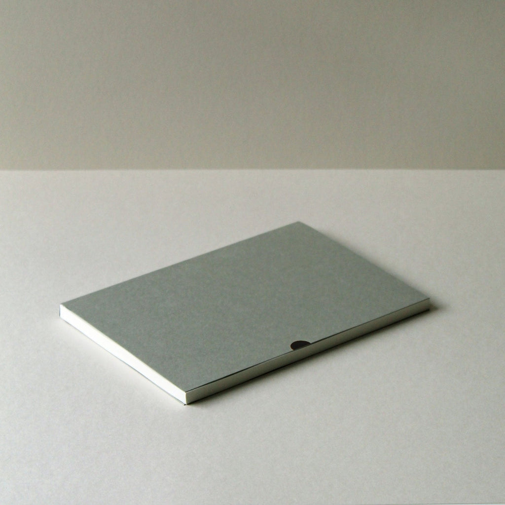 Mark+Fold notebook in Lichen, laylflat notebook, plain pages, sustainably made sustainable eco stationery