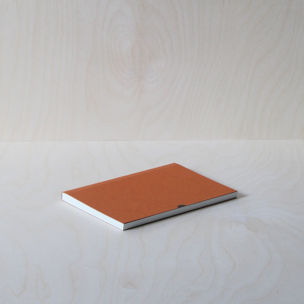 Mark+Fold Lined Notebook in Rust, layflat binding, layflat notebook, British stationer