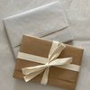 Kraft paper and cotton ribbon stationery gift wrap by mark and fold