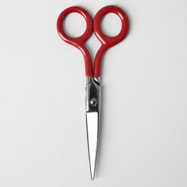 red penco scissors, minimal modern scissors stationery